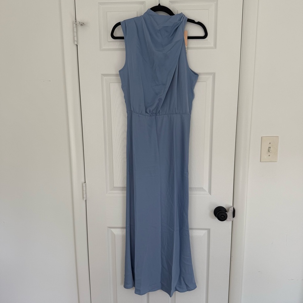 NWT BTFBM Sleeveless Mock Neck Satin Dress